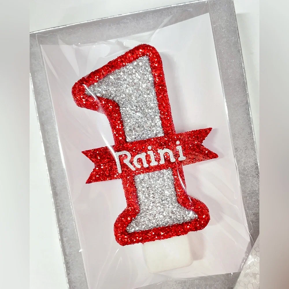 New! Personalized Name Candle Number Customized Birthday Candle Cake Topper Gift